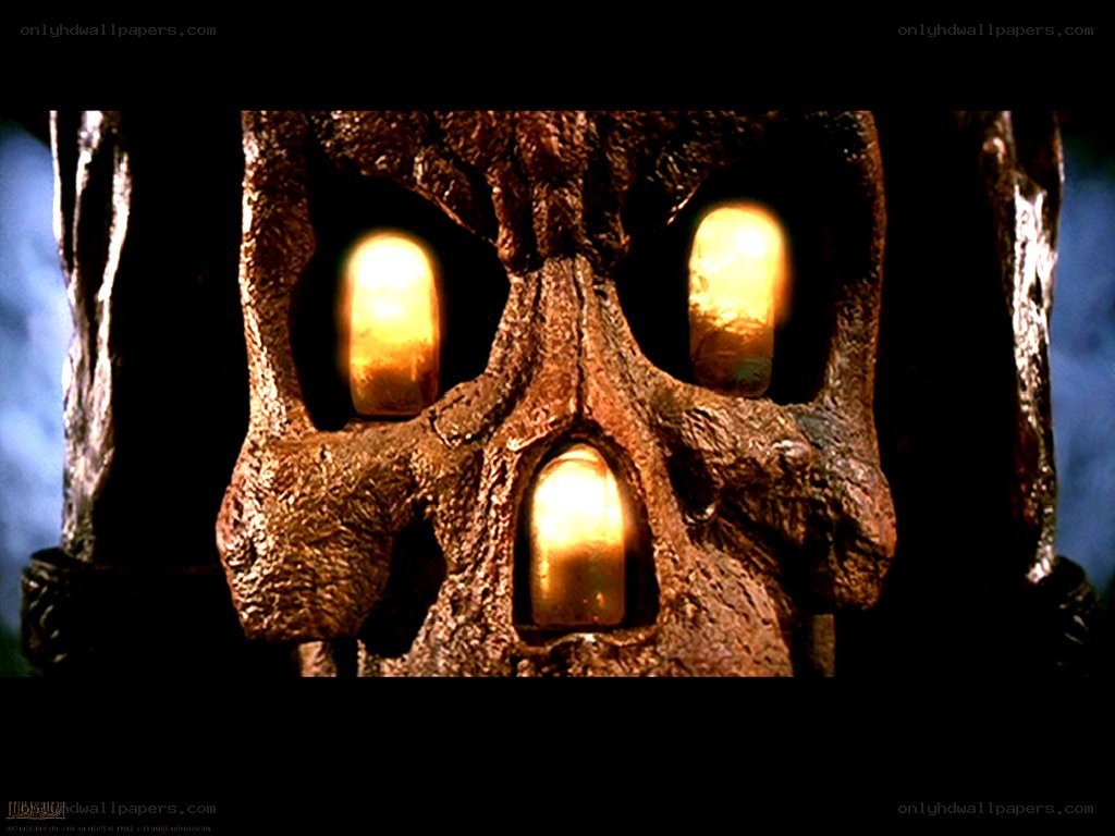 skull with glowing eyes