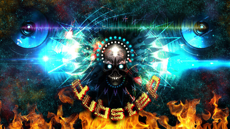 Skull with Glowing Eyes — Blue, Dramatic