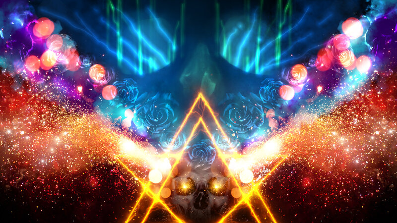 Skull with Glowing Triangle