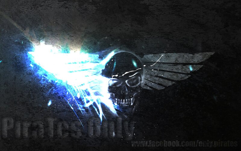 skull with glowing wings