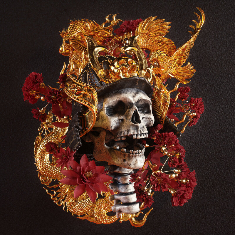 Skull with Golden Crown — Gold