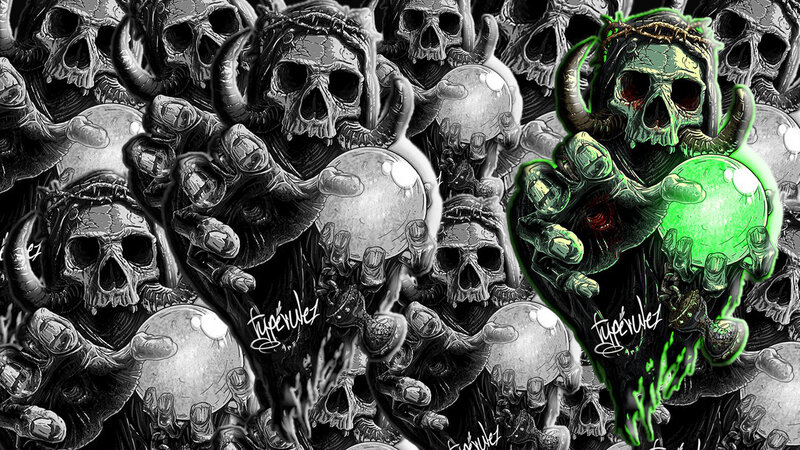 Skull with Green Orb