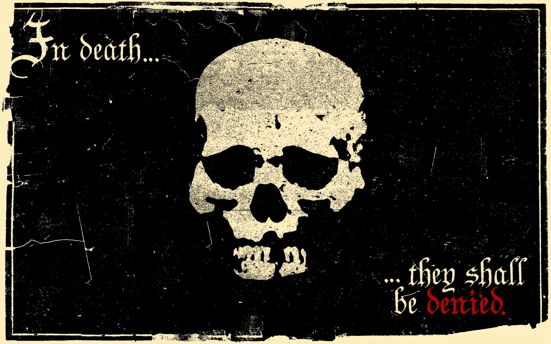 skull with grim text