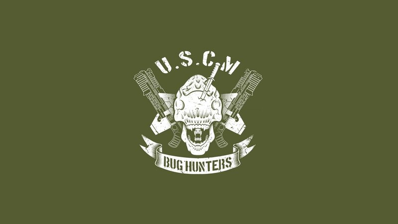Skull with Guns — Green