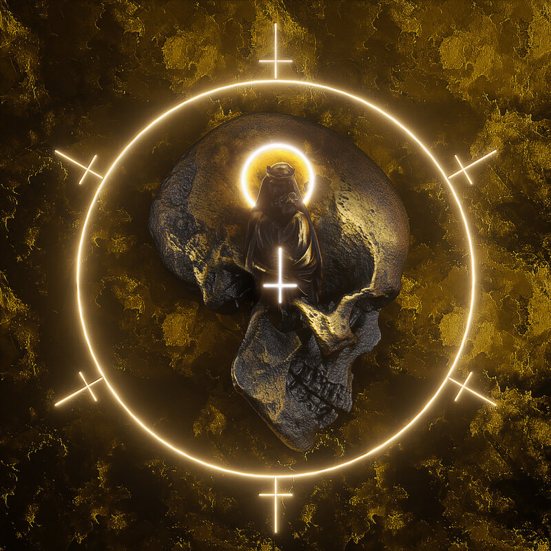 Skull with Halo Figure