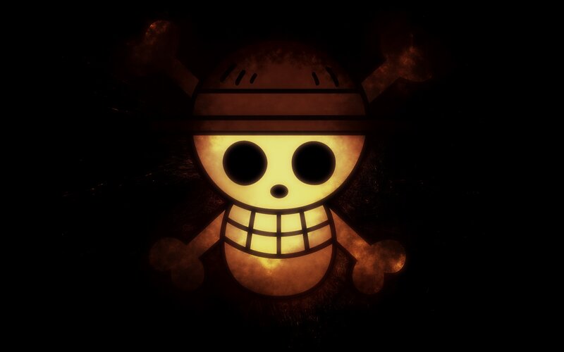 Skull with Hat and Crossbones — Black, Dramatic, Night