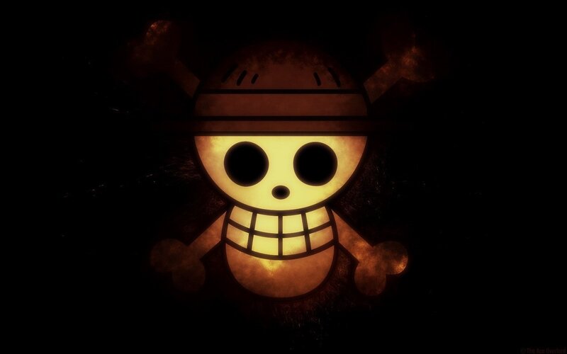 Skull with Hat and Crossbones — Black