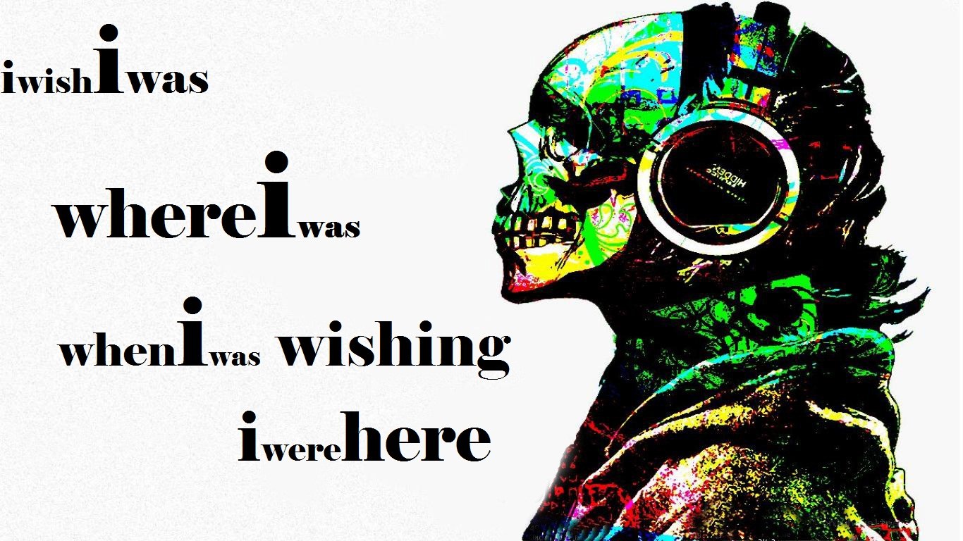 skull with headphones art