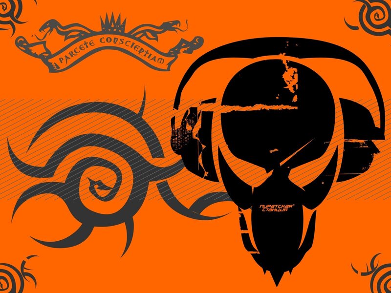 skull with headphones design