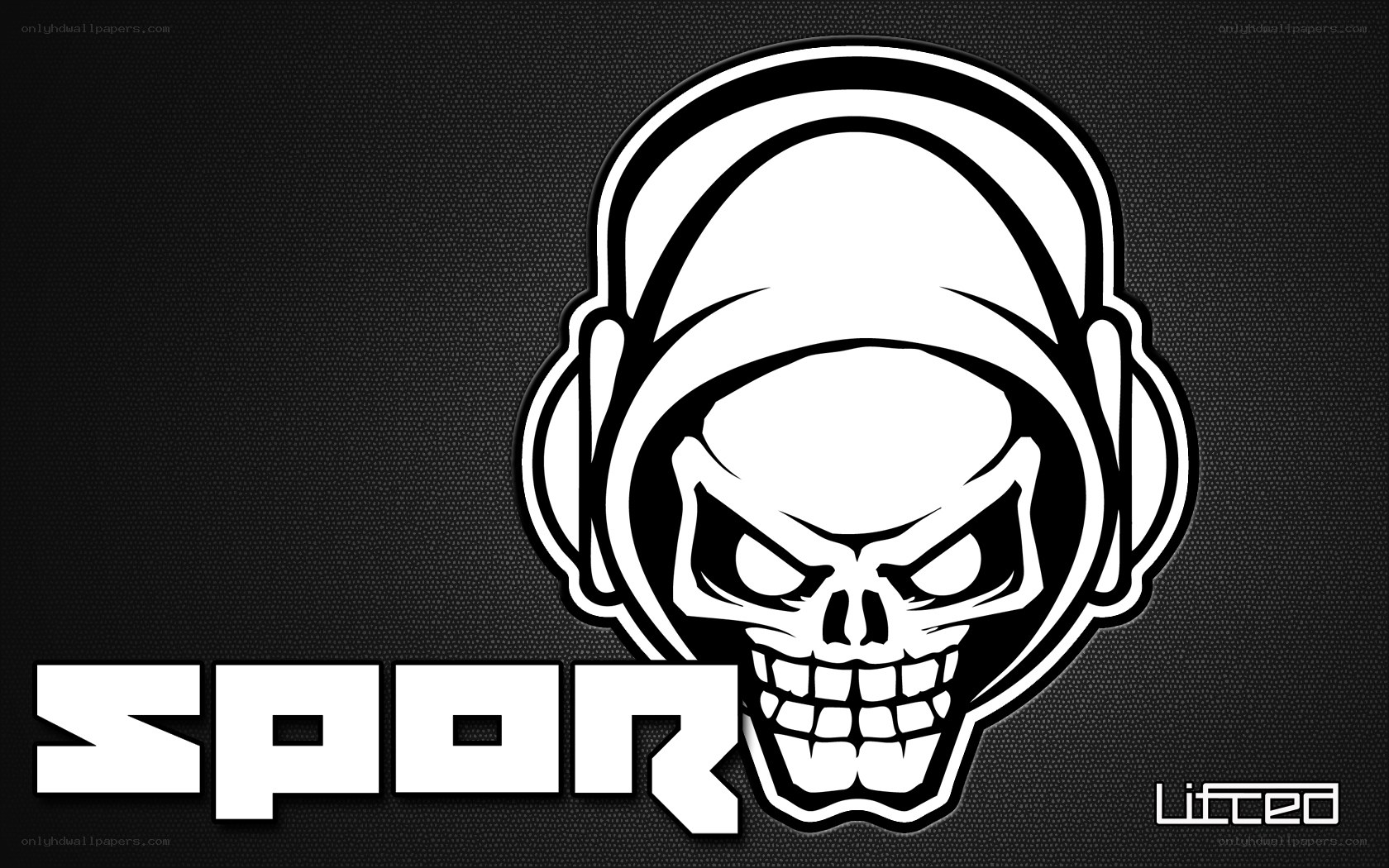 skull with headphones logo