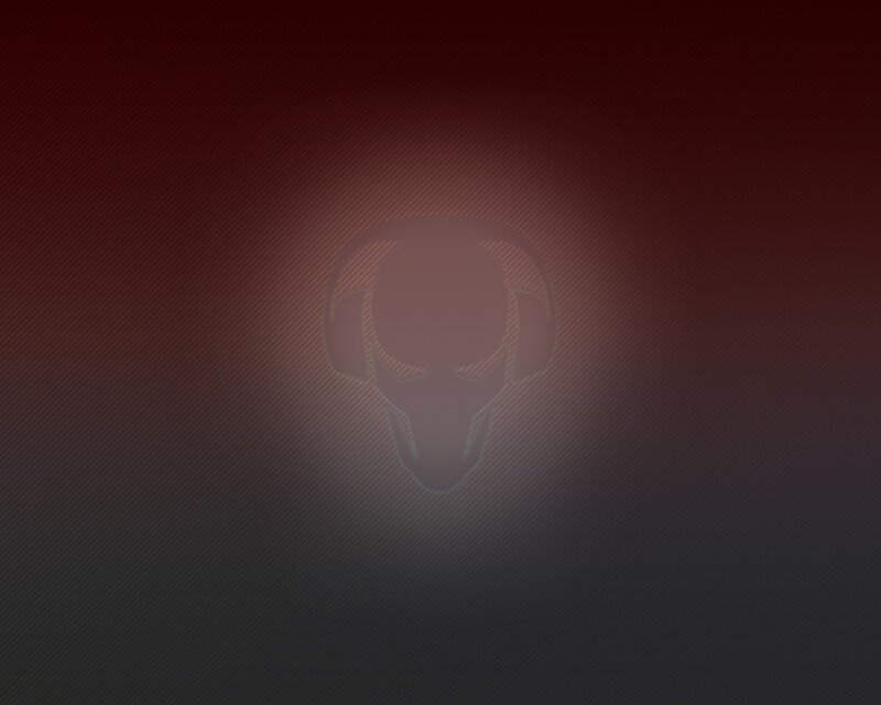 Skull with Headphones — Red
