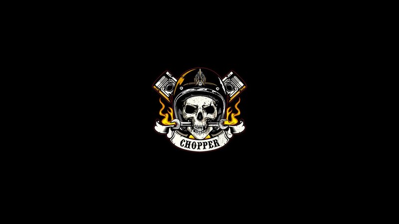 Skull with Helmet — Black, Dark, Illustration