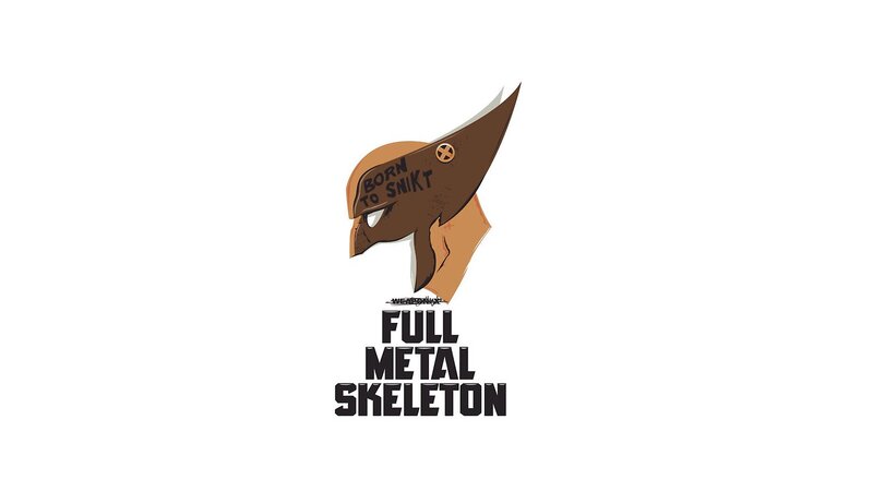 Skull with Helmet — Brown