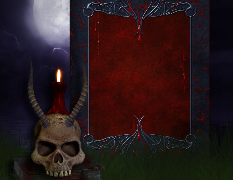Skull with Horns and Candle