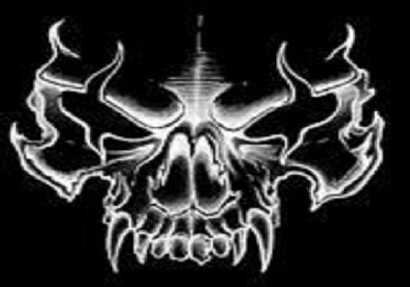Skull with Horns — Black, Dark
