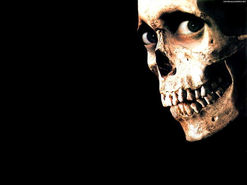 skull with human eyes