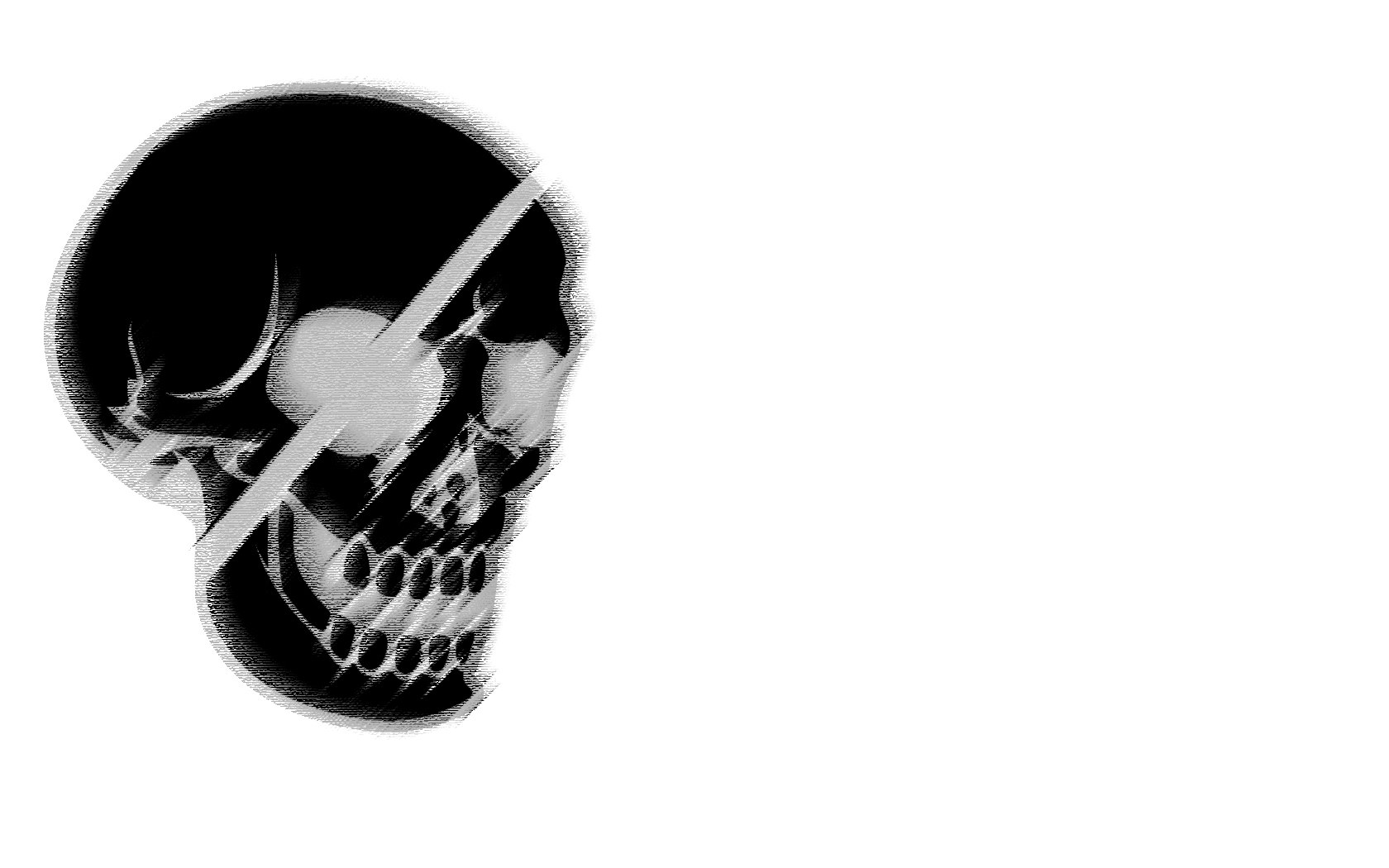 skull with lightning bolt