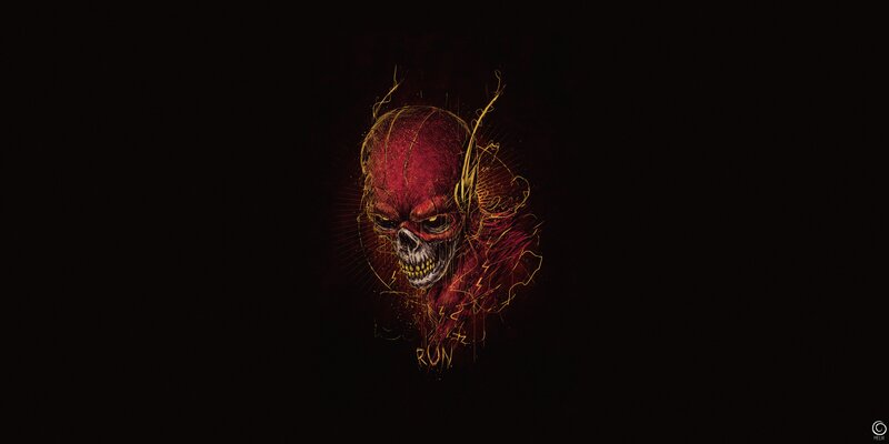Skull with Lightning Effects