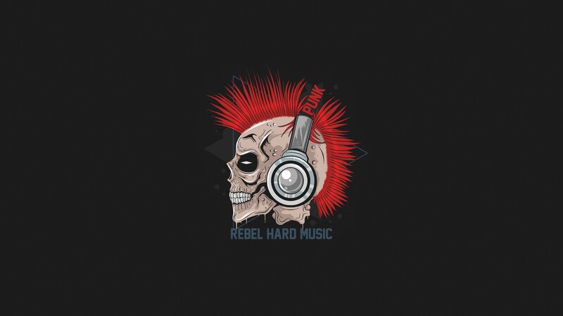 Skull with Mohawk — Black