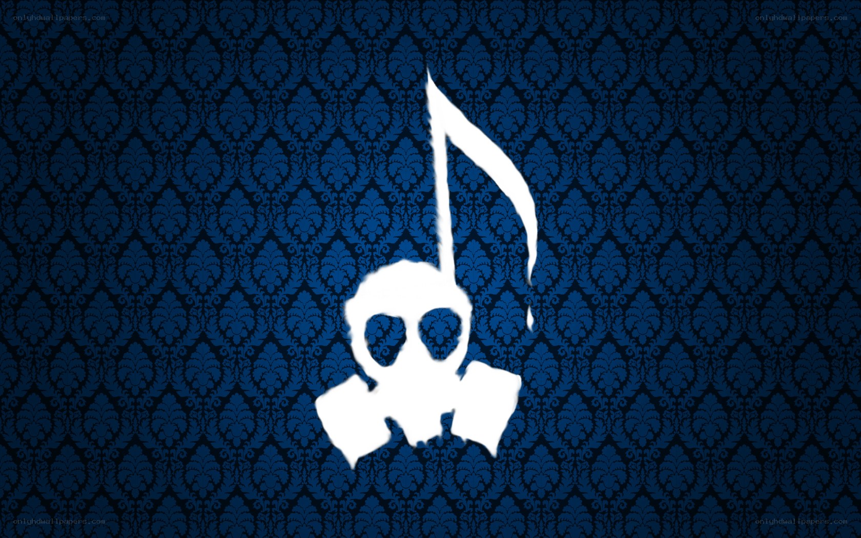 skull with musical note