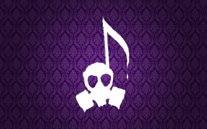 skull with musical note logo