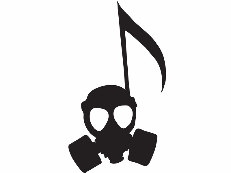 skull with musical note