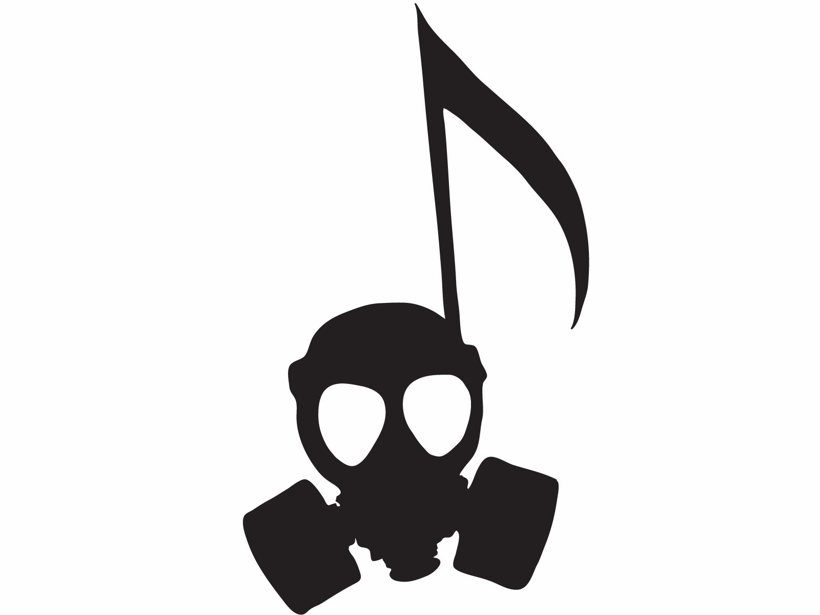 skull with musical note