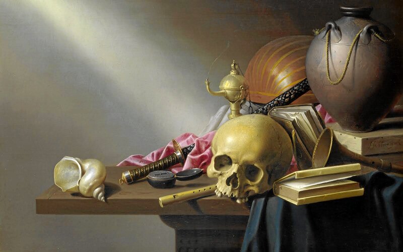 Skull with Objects