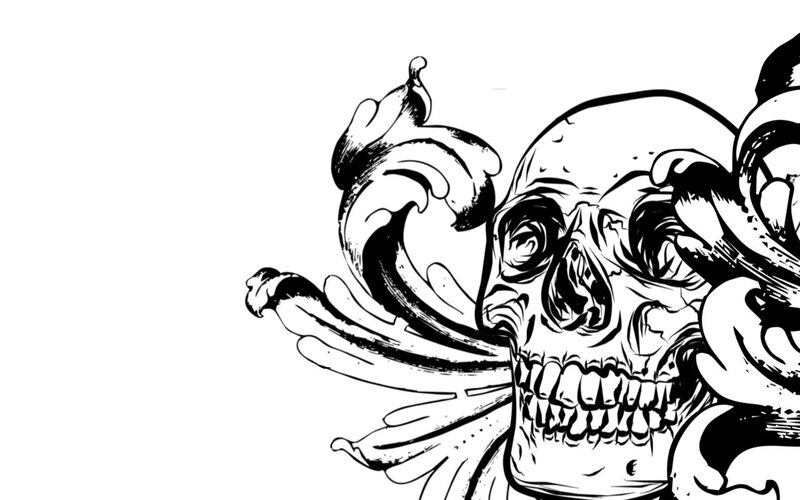 Skull with Ornate Flourishes
