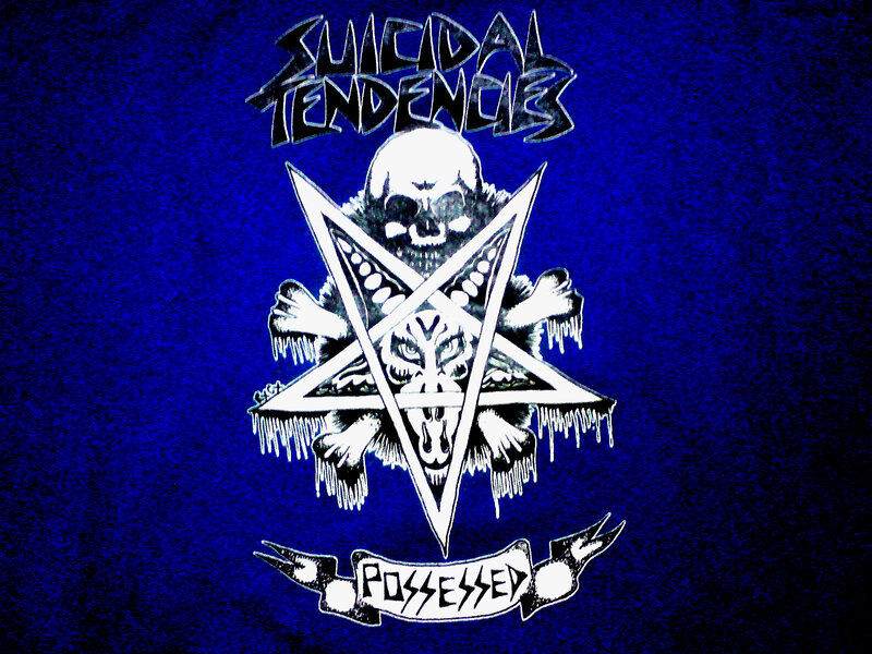 Skull with Pentagram — Blue