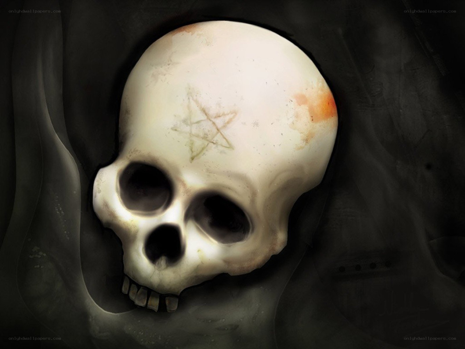 skull with pentagram symbol