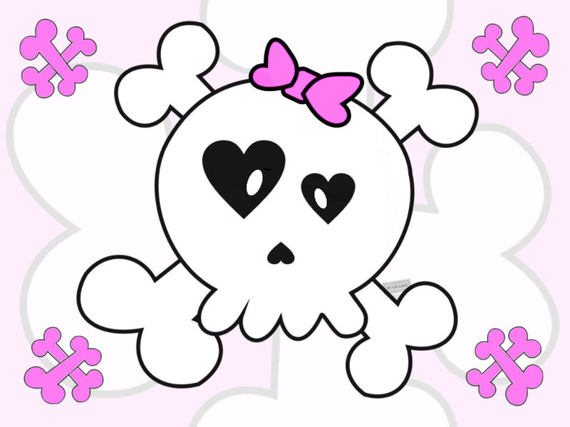Skull with Pink Bow