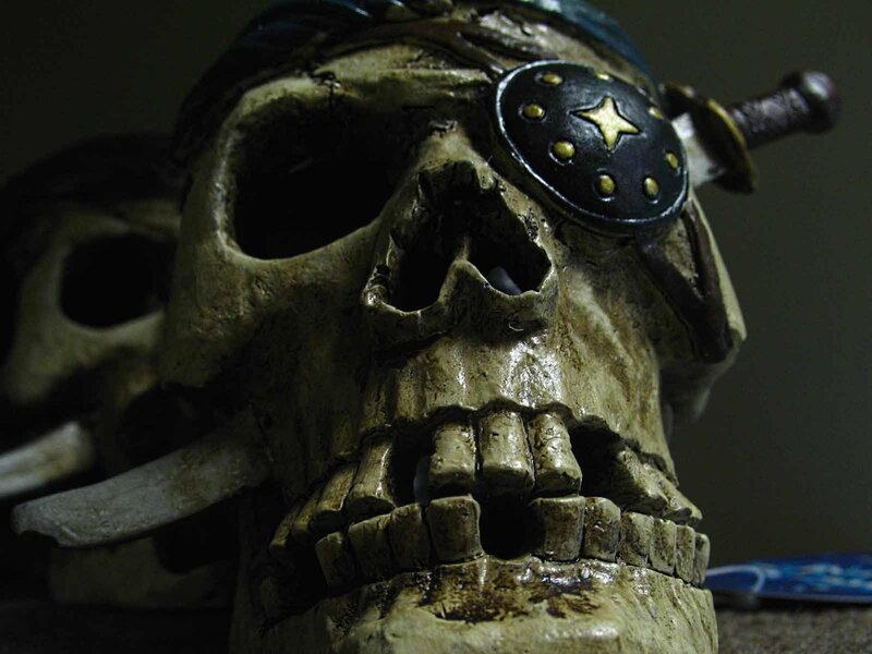 skull with pirate eye patch