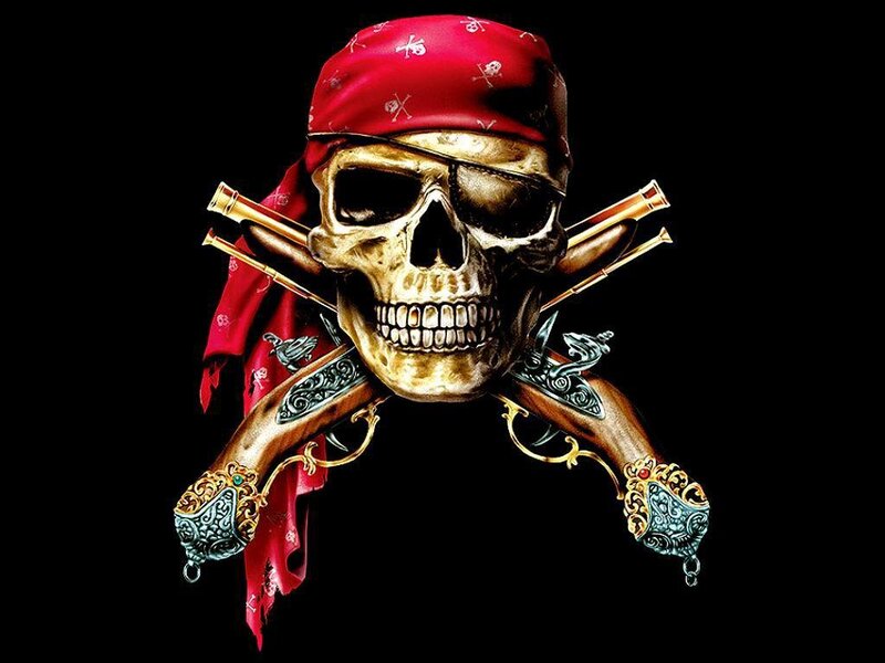 Skull with Pistols