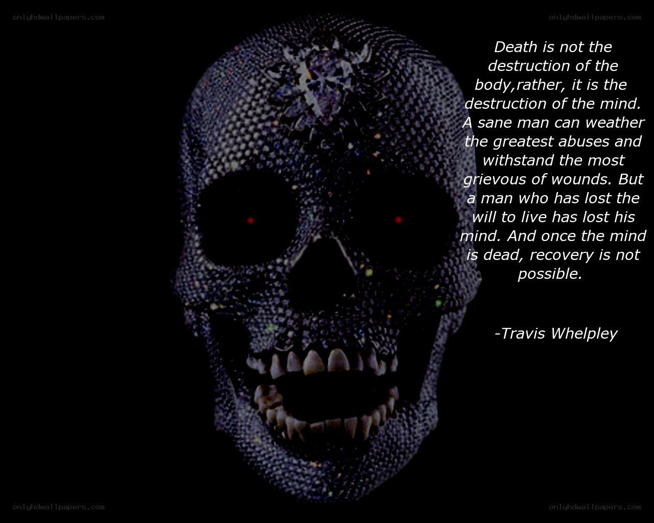Skull with quote