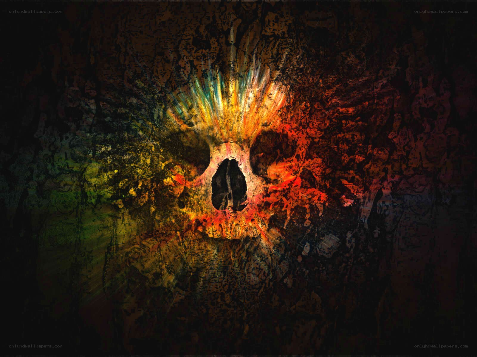 skull with radiant crown