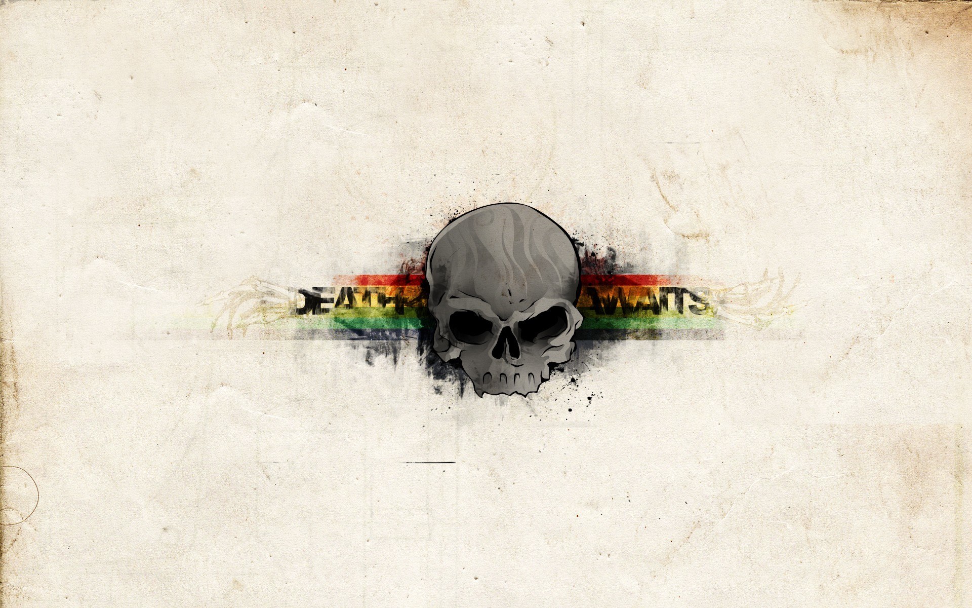 skull with rainbow stripes