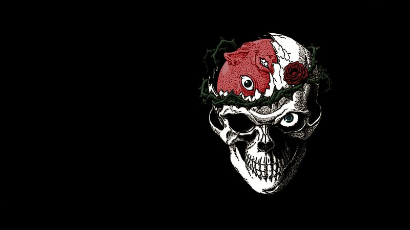 Skull with Red Brain