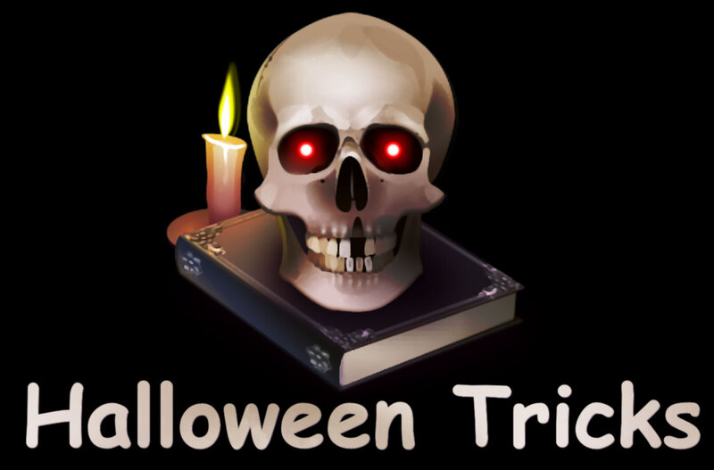 Skull with Red Eyes — Black, Spooky