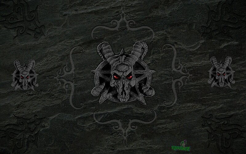 Skull with Red Eyes — Black