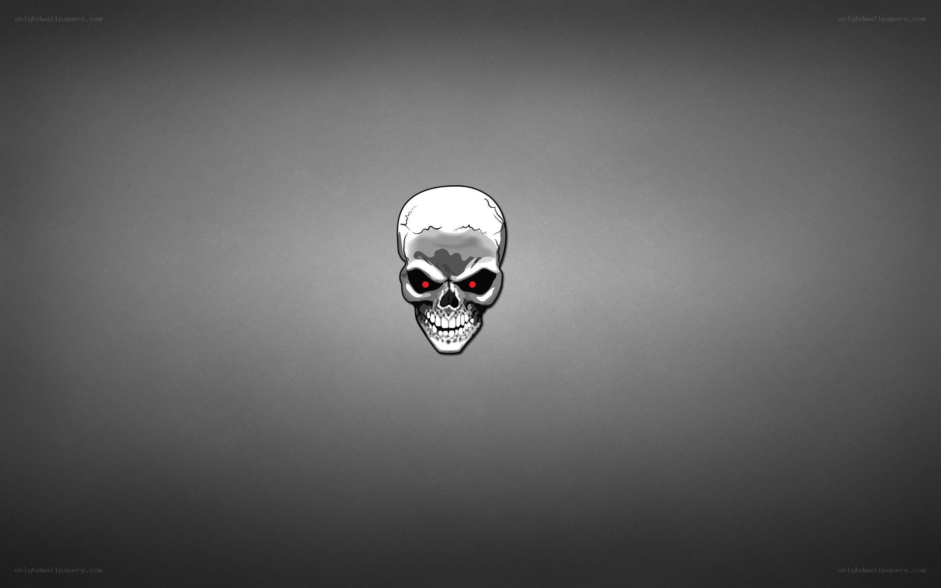 skull with red eyes