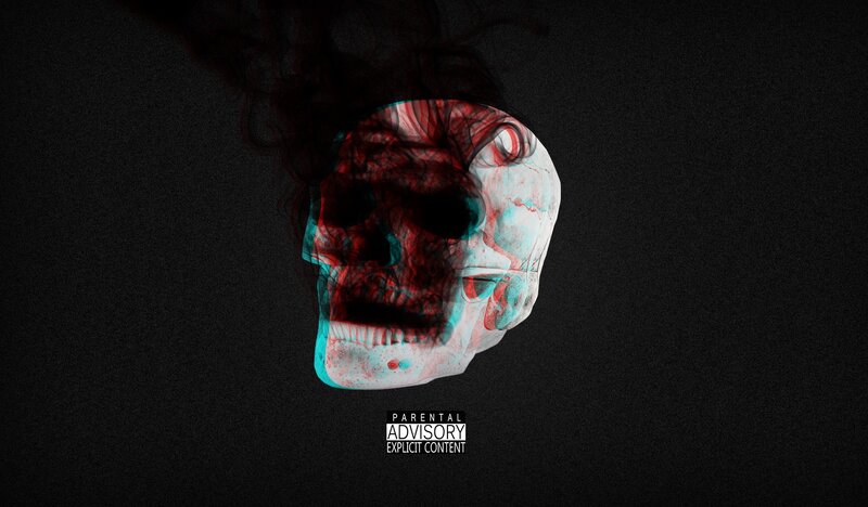 Skull with Smoke — Black, Dark