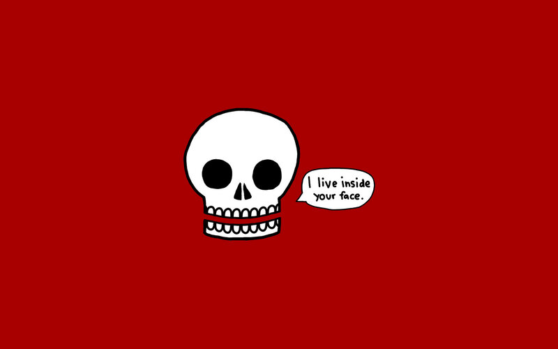 skull with speech bubble