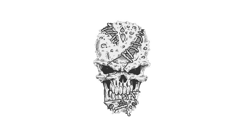 Skull with Stitches