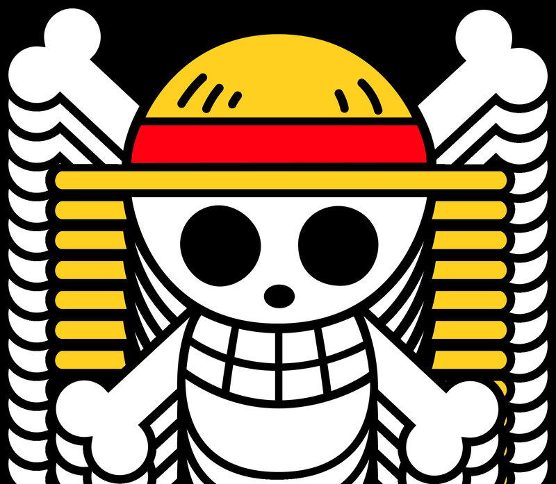 Skull with Straw Hat — Yellow