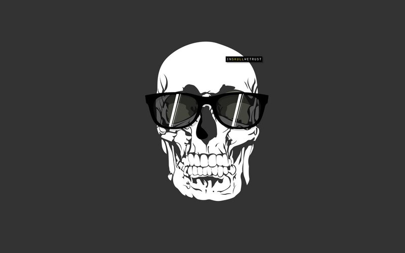 skull with sunglasses