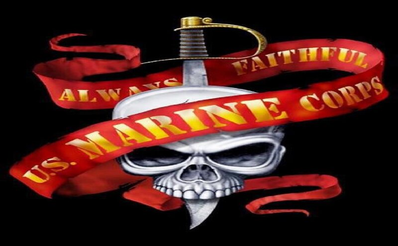 Skull with Sword and Ribbon