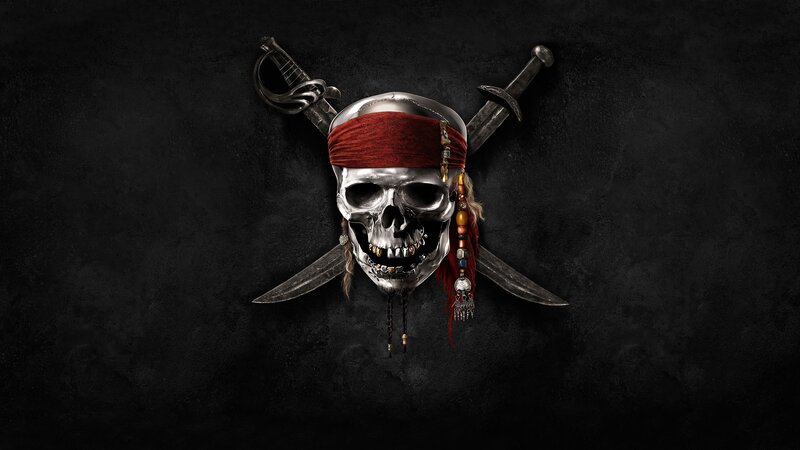 Skull with Swords — Black, Dark, Digital Art