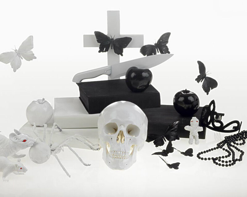 Skull with Symbolic Objects