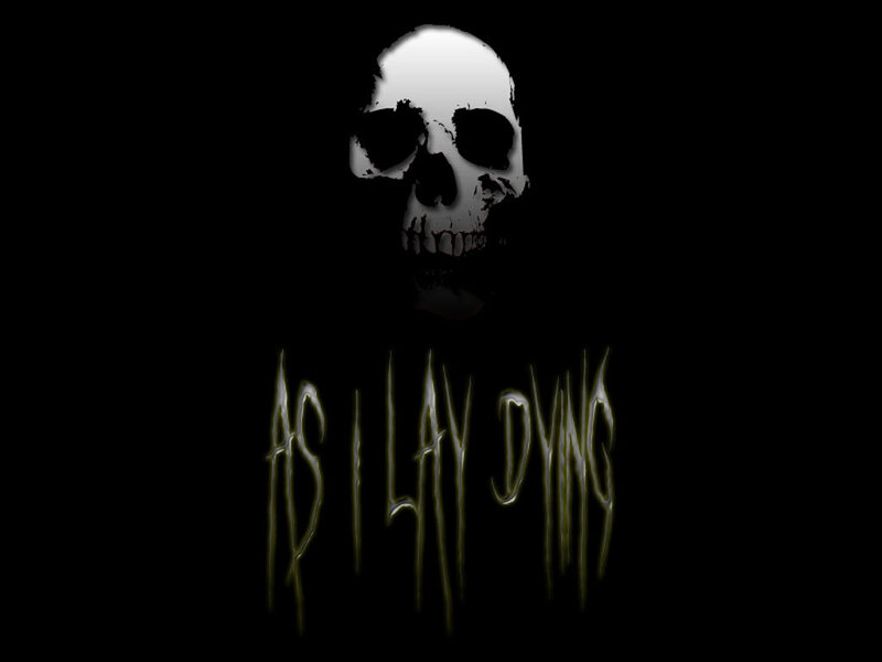 skull with text as i lay dying